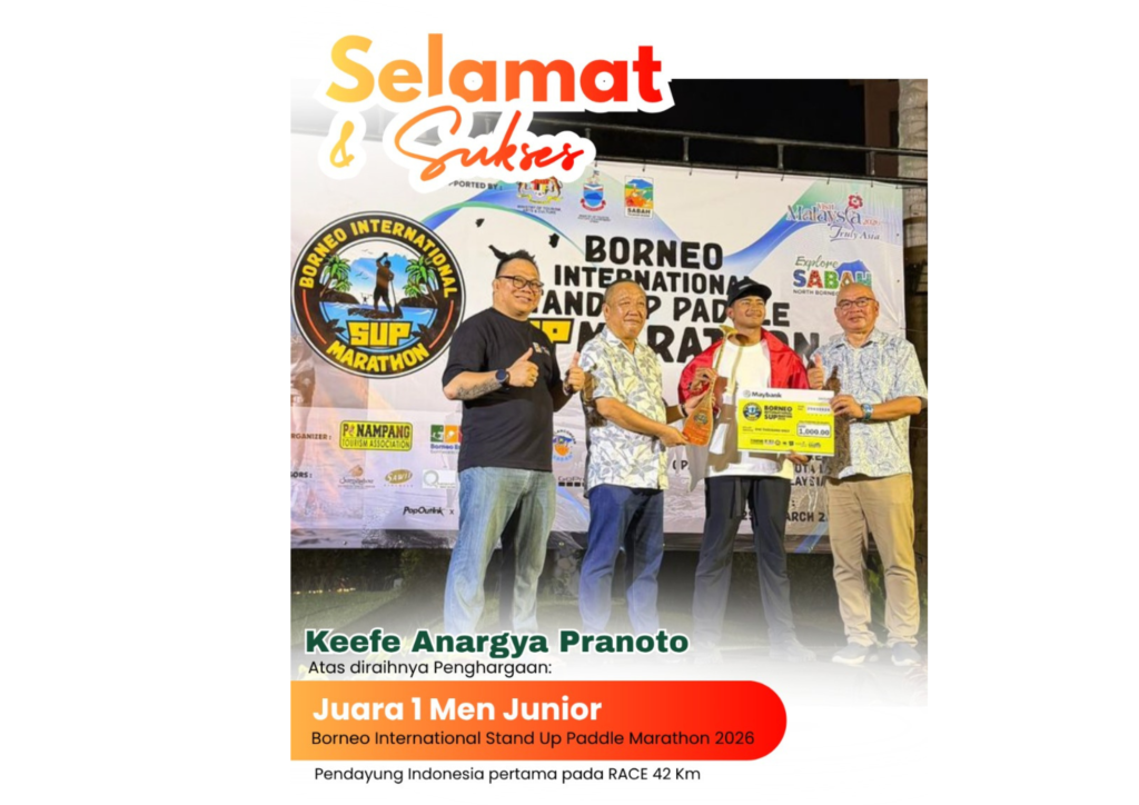 Smaiters Mendunia: Keefe Anargya Pranoto, Siswa Kelas XI IPA, Sabet Juara 1 di Borneo International Stand Up Paddle Marathon 2026
